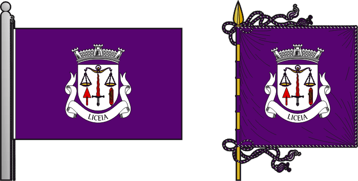 Bandeira e estandarte da freguesia de Liceia - Liceia civil parish, flag and banner Bandeira e estandarte da freguesia de Liceia - Liceia civil parish, flag and banner