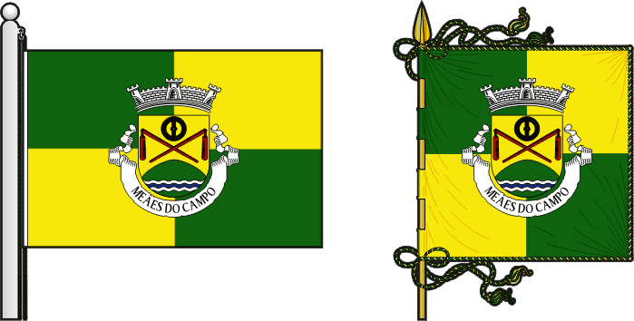 Bandeira e estandarte da freguesia de Meãs do Campo - Meãs do Campo civil parish, flag and banner Bandeira e estandarte da freguesia de Meãs do Campo - Meãs do Campo civil parish, flag and banner