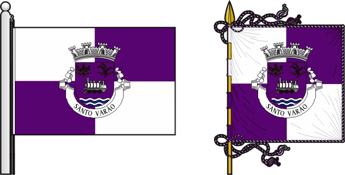 Bandeira e estandarte da freguesia de Santo Varão - Santo Varão civil parish, flag and banner Bandeira e estandarte da freguesia de Santo Varão - Santo Varão civil parish, flag and banner