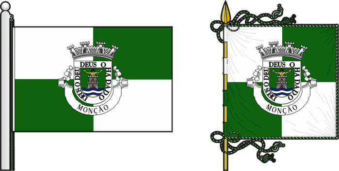 Bandeira e estandarte do Município de Monção - Monção municipal flag and banner Bandeira e estandarte do Município de Monção - Monção municipal flag and banner