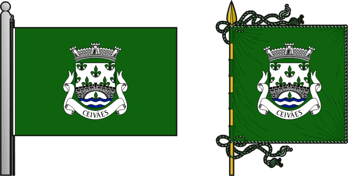 Bandeira e estandarte da antiga freguesia de Ceivães - Ceivães former civil parish, flag and banner Bandeira e estandarte da antiga freguesia de Ceivães - Ceivães former civil parish, flag and banner