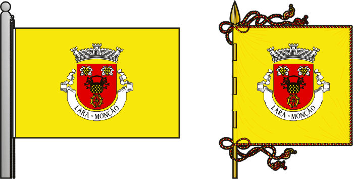 Bandeira e estandarte da freguesia de Lara - Lara civil parish, flag and banner Bandeira e estandarte da freguesia de Lara - Lara civil parish, flag and banner