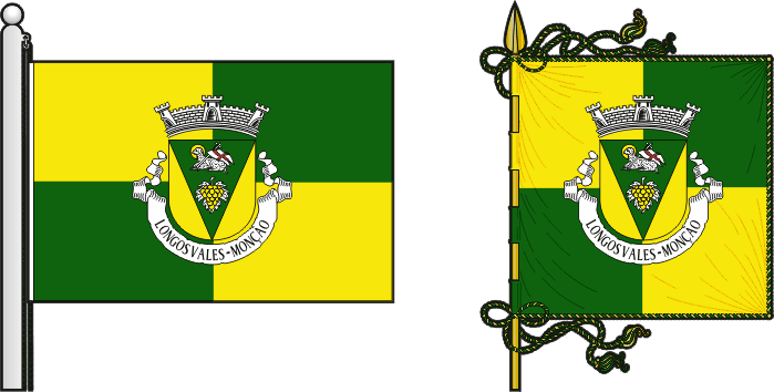 Bandeira e estandarte da freguesia de Longos Vales - Longos Vales civil parish, flag and banner Bandeira e estandarte da freguesia de Longos Vales - Longos Vales civil parish, flag and banner