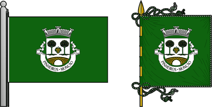 Bandeira e estandarte da freguesia de Pinheiros - Pinheiros civil parish, flag and banner Bandeira e estandarte da freguesia de Pinheiros - Pinheiros civil parish, flag and banner