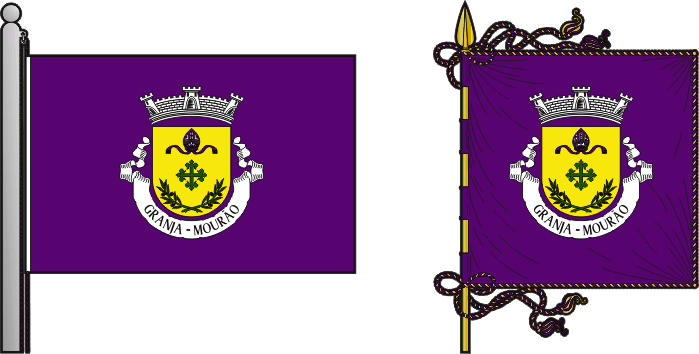 Bandeira e estandarte da freguesia de Granja - Granja civil parish, flag and banner Bandeira e estandarte da freguesia de Granja - Granja civil parish, flag and banner