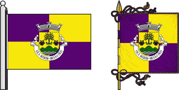 Bandeira e estandarte da freguesia de Vila Marim - Vila Marim civil parish, flag and banner Bandeira e estandarte da freguesia de Vila Marim - Vila Marim civil parish, flag and banner