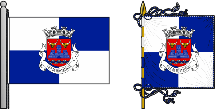 Bandeira e estandarte do Município de Montalegre - Montalegre municipal flag and banner Bandeira e estandarte do Município de Montalegre - Montalegre municipal flag and banner