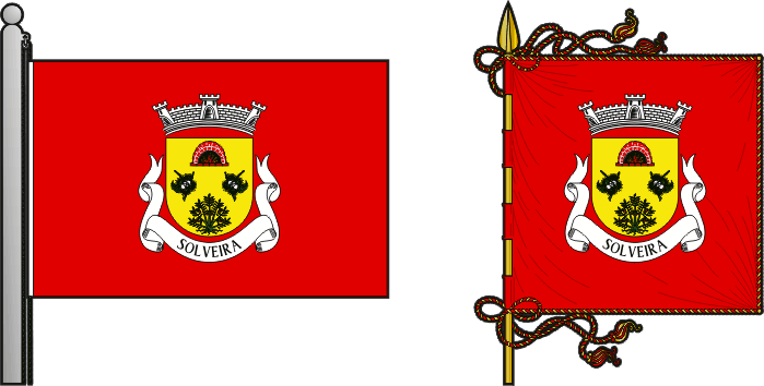 Bandeira e estandarte da freguesia de Solveira - Solveira civil parish, flag and banner Bandeira e estandarte da freguesia de Solveira - Solveira civil parish, flag and banner
