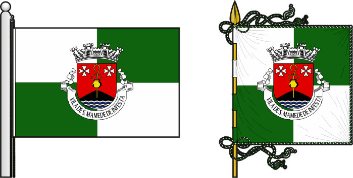 Bandeira e estandarte da antiga freguesia de São Mamede de Infesta - São Mamede de Infesta former civil parish, flag and banner Bandeira e estandarte da antiga freguesia de São Mamede de Infesta - São Mamede de Infesta former civil parish, flag and banner