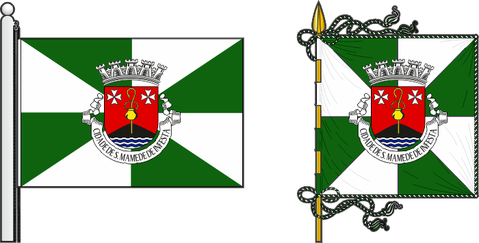 Bandeira e estandarte da antiga freguesia de São Mamede de Infesta - São Mamede de Infesta former civil parish, flag and banner Bandeira e estandarte da antiga freguesia de São Mamede de Infesta - São Mamede de Infesta former civil parish, flag and banner