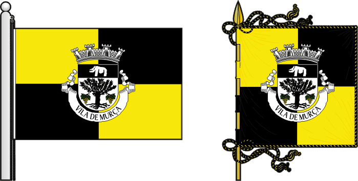Bandeira e estandarte do Município de Murça - Murça municipal flag and banner
