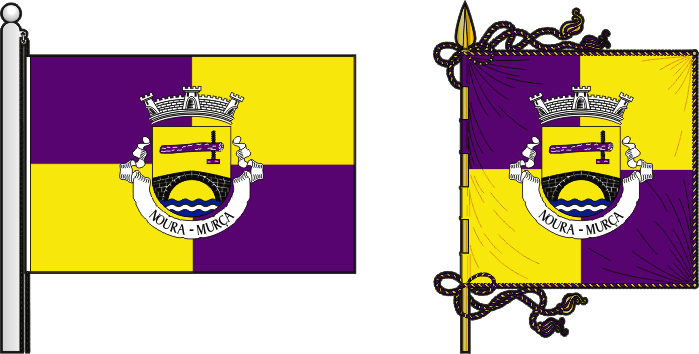 Bandeira e estandarte da antiga freguesia de Noura - Noura former civil parish, flag and banner