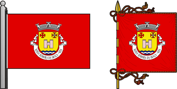Bandeira e estandarte da antiga freguesia de Nossa Senhora da Graça - Nossa Senhora da Graça former civil parish, flag and banner Bandeira e estandarte da antiga freguesia de Nossa Senhora da Graça - Nossa Senhora da Graça former civil parish, flag and banner