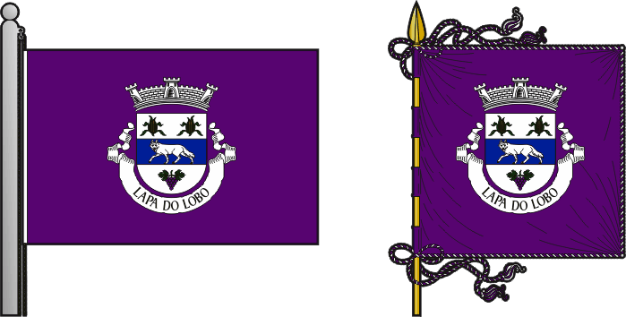 Bandeira e estandarte da freguesia de Lapa do Lobo - Lapa do Lobo civil parish, flag and banner Bandeira e estandarte da freguesia de Lapa do Lobo - Lapa do Lobo civil parish, flag and banner