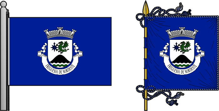 Bandeira e estandarte da freguesia de Nordeste - Nordeste civil parish, flag and banner Bandeira e estandarte da freguesia de Nordeste - Nordeste civil parish, flag and banner