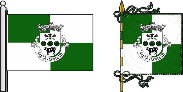 Bandeira e estandarte da freguesia de Salga - Salga civil parish, flag and banner Bandeira e estandarte da freguesia de Salga - Salga civil parish, flag and banner