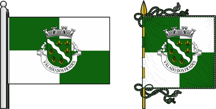 Bandeira e estandarte da freguesia de Valado dos Frades - Valado dos Frades civil parish, flag and banner Bandeira e estandarte da freguesia de Valado dos Frades - Valado dos Frades civil parish, flag and banner