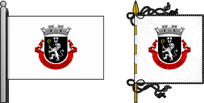 Bandeira e estandarte da freguesia de Vila de Cucujães - Vila de Cucujães civil parish, flag and banner Bandeira e estandarte da freguesia de Vila de Cucujães - Vila de Cucujães civil parish, flag and banner