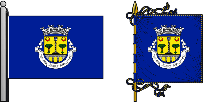 Bandeira e estandarte da Freguesia de Santa Maria, São Pedro e Sobral da Lagoa - Santa Maria, São Pedro and Sobral da Lagoa civil parish, flag and banner Bandeira e estandarte da Freguesia de Santa Maria, São Pedro e Sobral da Lagoa - Santa Maria, São Pedro and Sobral da Lagoa civil parish, flag and banner