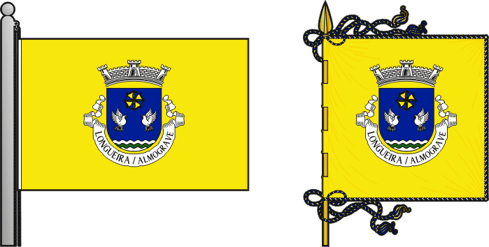 Bandeira e estandarte da freguesia de Longueira / Almograve - Longueira / Almograve civil parish, flag and banner Bandeira e estandarte da freguesia de BLongueira / Almograve - Longueira / Almograve civil parish, flag and banner