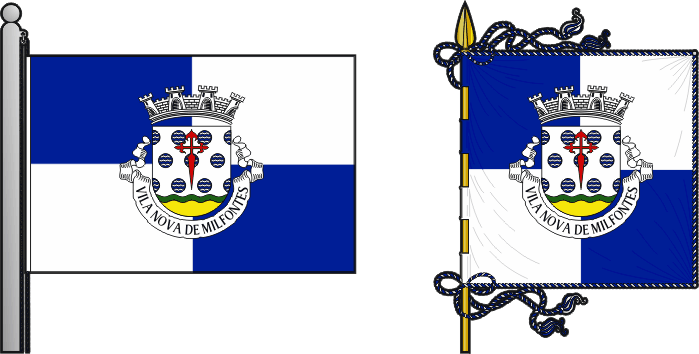 Bandeira e estandarte da freguesia de Vila Nova de Milfontes - Vila Nova de Milfontes civil parish, flag and banner Bandeira e estandarte da freguesia de Vila Nova de Milfontes - Vila Nova de Milfontes civil parish, flag and banner