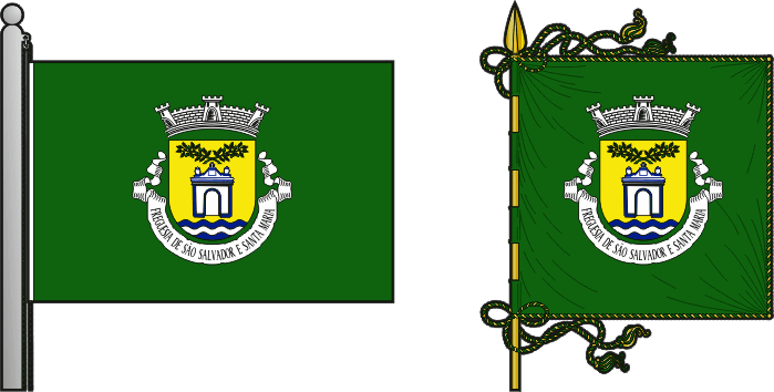 Bandeira e estandarte da freguesia de São Salvador e Santa Maria - São Salvador and Santa Maria civil parish, flag and banner Bandeira e estandarte da freguesia de São Salvador e Santa Maria - São Salvador and Santa Maria civil parish, flag and banner