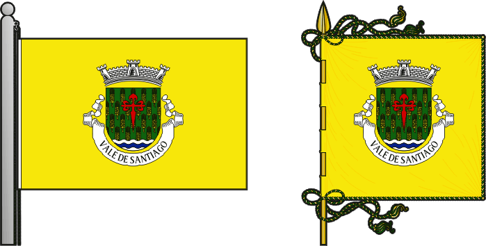 Bandeira e estandarte da freguesia de Vale de Santiago - Vale de Santiago civil parish, flag and banner Bandeira e estandarte da freguesia de Vale de Santiago - Vale de Santiago civil parish, flag and banner