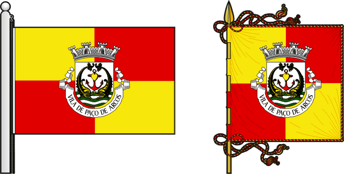 Bandeira e estandarte da antiga freguesia de Paço de Arcos - Paço de Arcos former civil parish, flag and banner Bandeira e estandarte da antiga freguesia de Paço de Arcos - Paço de Arcos former civil parish, flag and banner