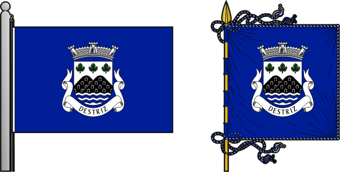 Bandeira e estandarte da antiga freguesia de Destriz - Destriz former civil parish, flag and banner Bandeira e estandarte da antiga freguesia de Destriz - Destriz former civil parish, flag and banner