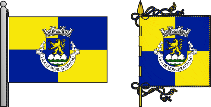 Bandeira e estandarte da antiga freguesia de Moncarapacho - Moncarapacho former civil parish, flag and banner Bandeira e estandarte da antiga freguesia de Moncarapacho - Moncarapacho former civil parish, flag and banner