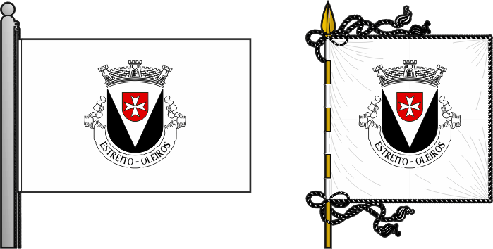 Bandeira e estandarte da antiga freguesia de Estreito - Estreito former civil parish, flag and banner Bandeira e estandarte da antiga freguesia de Estreito - Estreito former civil parish, flag and banner