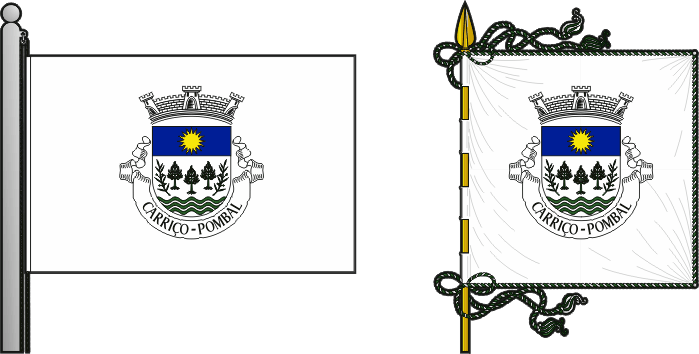 Bandeira e estandarte da freguesia de Carriço - Carriço civil parish, flag and banner Bandeira e estandarte da freguesia de Carriço - Carriço civil parish, flag and banner