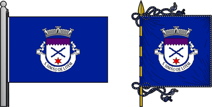 Bandeira e estandarte da antiga freguesia de São Simão de Litém - São Simão de Litém former civil parish, flag and banner Bandeira e estandarte da antiga freguesia de São Simão de Litém - São Simão de Litém former civil parish, flag and banner