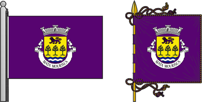 Bandeira e estandarte da antiga freguesia de Mata Mourisca - Mata Mourisca former civil parish, flag and banner Bandeira e estandarte da antiga freguesia de Mata Mourisca - Mata Mourisca former civil parish, flag and banner