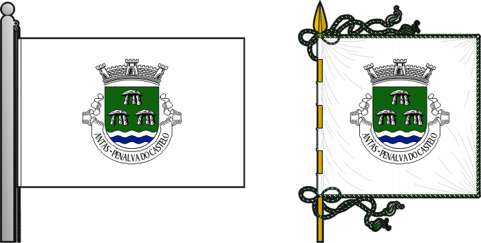 Bandeira e estandarte da antiga freguesia de Antas - Antas former civil parish, flag and banner Bandeira e estandarte da antiga freguesia de Antas - Antas former civil parish, flag and banner