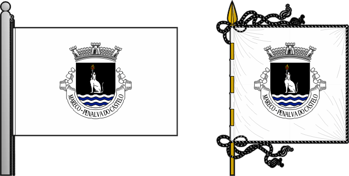 Bandeira e estandarte da antiga freguesia de Mareco - Mareco former civil parish, flag and banner Bandeira e estandarte da antiga freguesia de Mareco - Mareco former civil parish, flag and banner