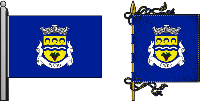 Bandeira e estandarte da freguesia de Pindo - Pindo civil parish, flag and banner Bandeira e estandarte da freguesia de Pindo - Pindo civil parish, flag and banner