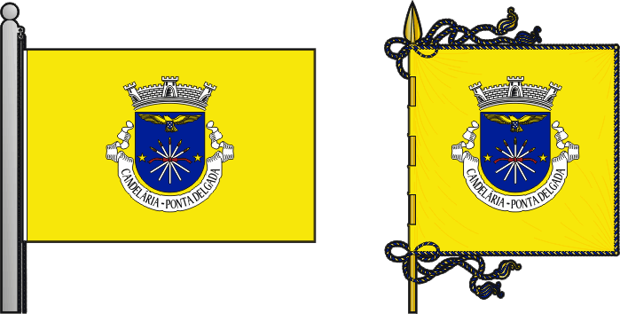 Bandeira e estandarte da freguesia de Candelária - Candelária civil parish, flag and banner