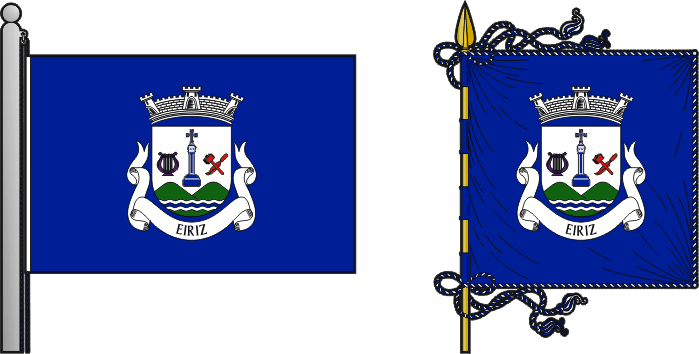 Bandeira e estandarte da freguesia de Eiriz - Eiriz civil parish, flag and banner