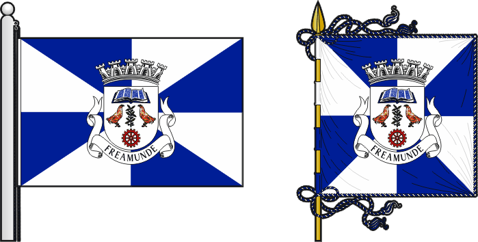 Bandeira e estandarte da freguesia de Freamunde - Freamunde civil parish, flag and banner Bandeira e estandarte da freguesia de Freamunde - Freamunde civil parish, flag and banner