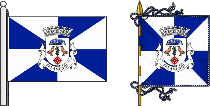 Bandeira e estandarte da freguesia de Freamunde - Freamunde civil parish, flag and banner Bandeira e estandarte da freguesia de Freamunde - Freamunde civil parish, flag and banner