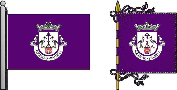 Bandeira e estandarte da antiga freguesia de Poceirão - Poceirão former civil parish, flag and banner