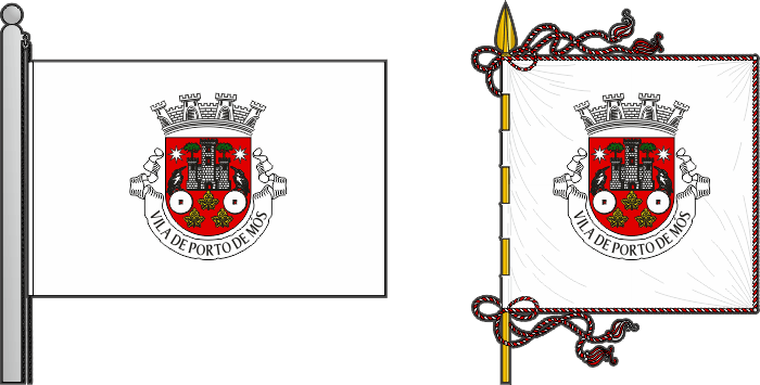Bandeira e estandarte do município de Porto de Mós - Porto de Mós Municipality flag and banner Bandeira e estandarte do município de Porto de Mós - Porto de Mós Municipality flag and banner