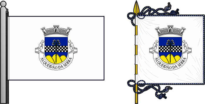Bandeira e estandarte da freguesia de Alqueidão da Serra - Alqueidão da Serra civil parish, flag and banner Bandeira e estandarte da freguesia de Alqueidão da Serra - Alqueidão da Serra civil parish, flag and banner