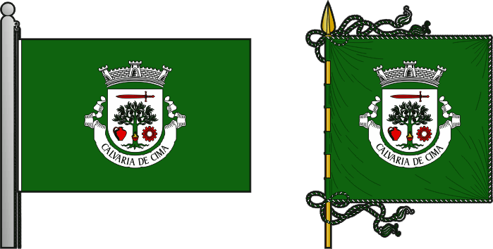 Bandeira e estandarte da freguesia de Calvaria de Cima - Calvaria de Cima civil parish, flag and banner Bandeira e estandarte da freguesia de Calvaria de Cima - Calvaria de Cima civil parish, flag and banner