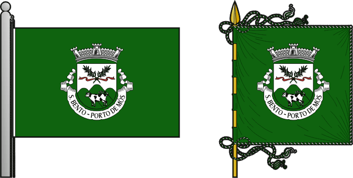 Bandeira e estandarte da freguesia de São Bento - São Bento civil parish, flag and banner Bandeira e estandarte da freguesia de São Bento - São Bento civil parish, flag and banner