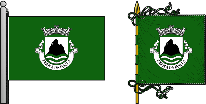 Bandeira e estandarte da freguesia de Ribeira da Janela - Ribeira da Janela civil parish, flag and banner Bandeira e estandarte da freguesia de Ribeira da Janela - Ribeira da Janela civil parish, flag and banner