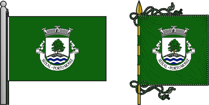 Bandeira e estandarte da freguesia de Seixal - Seixal civil parish, flag and banner Bandeira e estandarte da freguesia de Seixal - Seixal civil parish, flag and banner