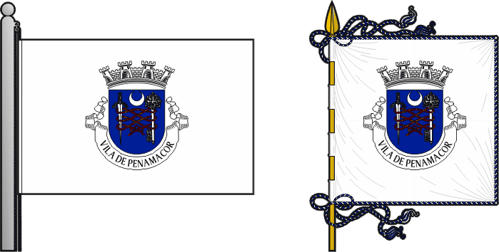 Bandeira e estandarte do Município de Penamacor - Penamacor municipal flag and banner Bandeira e estandarte do Município de Penamacor - Penamacor municipal flag and banner