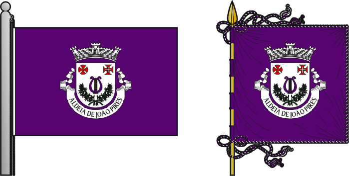 Bandeira e estandarte da antiga freguesia de Aldeia de João Pires - Aldeia de João Pires former civil parish, flag and banner